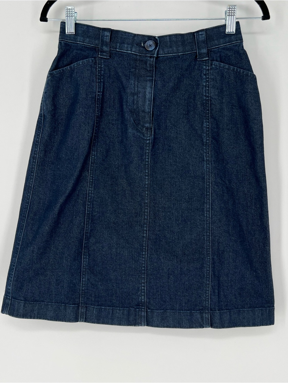 L.L. Bean Dark Indigo Denim A-Line‎ Skirt